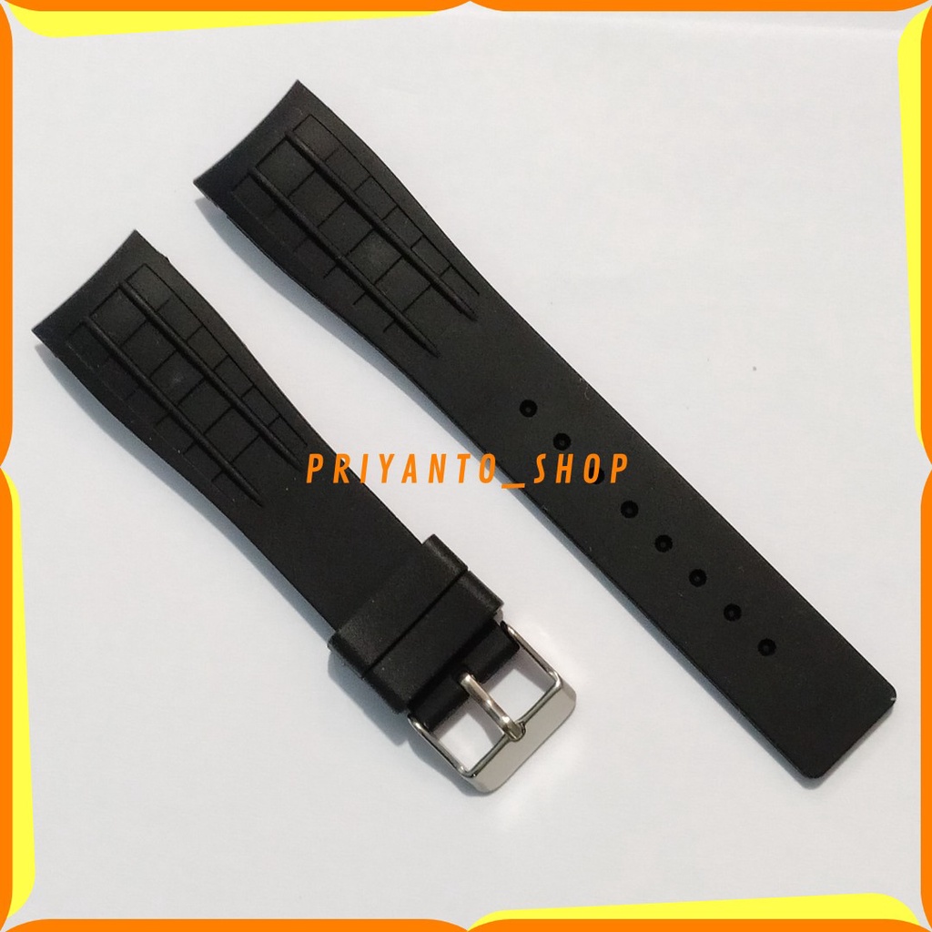 STRAP TALI JAM TANGAN KARET RUBBER WATCH ROLEX DEEPSEA 22MM ROLEX HITAM