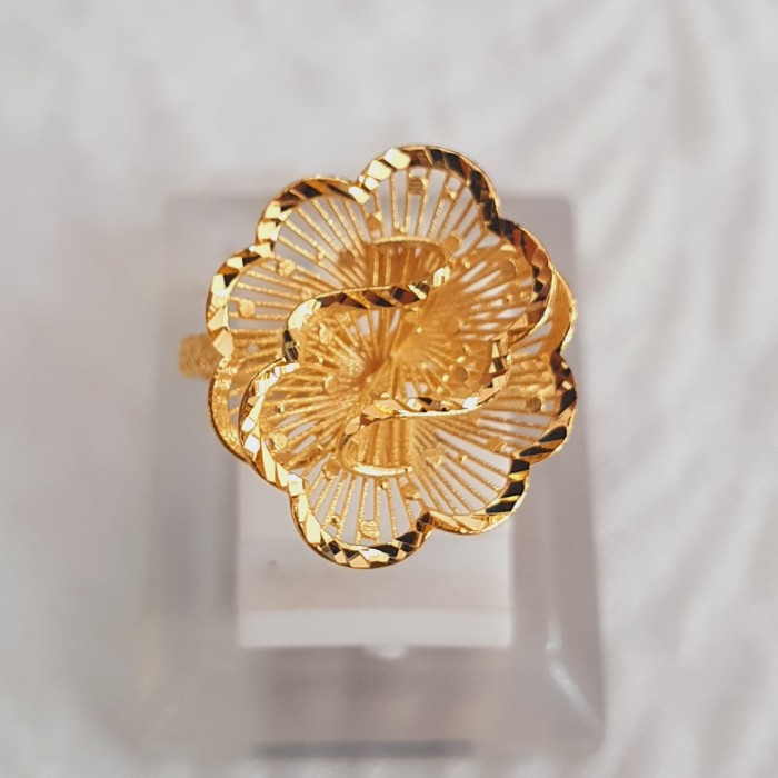 cincin bunga ubs model krawangan emas 70% 700 70 % variasi 1