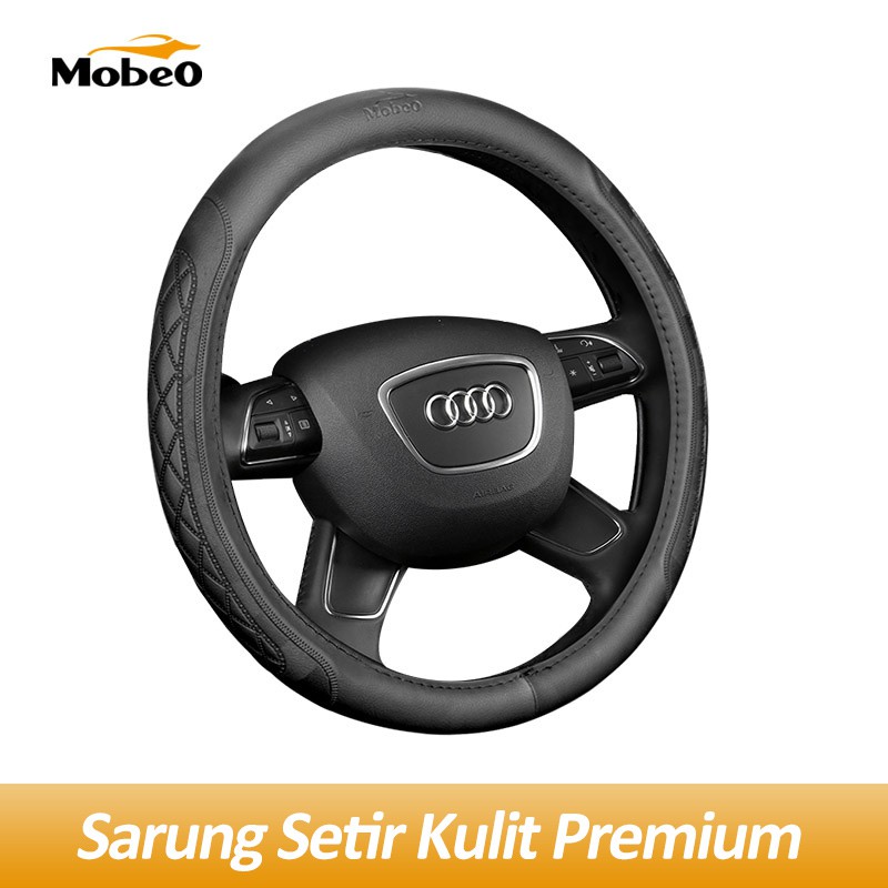 

Mobeo Sarung Setir Kulit Premium Universal 38 cm / Car Steering Wheel Cover Premium Leather 38 cm