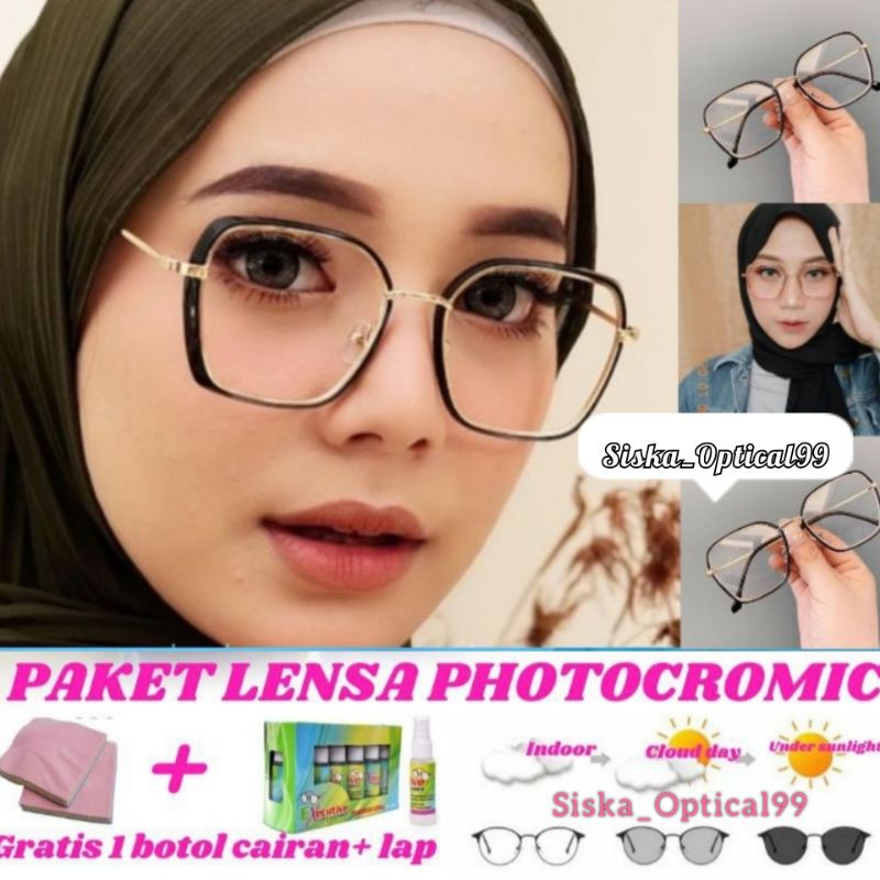 KACAMATA PHOTOCROMIC kacamata minus antiradiasi kacamata wanita 0039/0038