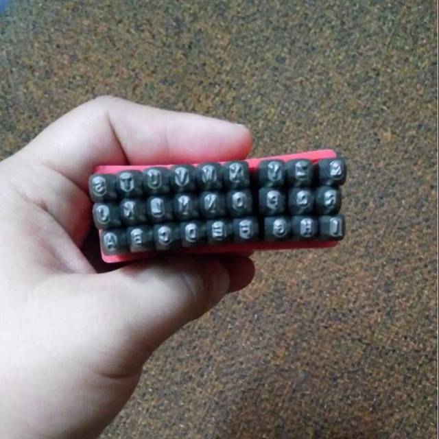 Huruf Ketok Tjap Mata 4mm