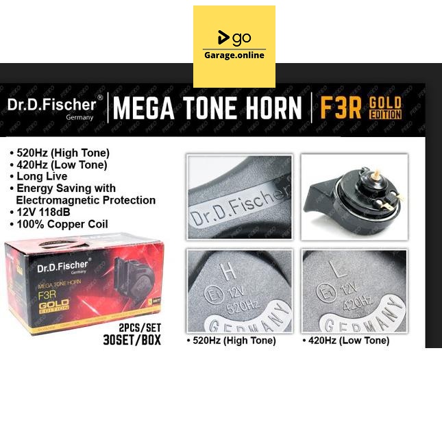 PAKET KOMPLIT Klakson Dr D Fischer Double Disk 12V Original + KABEL RELAY SET BOSCH TERMURAH