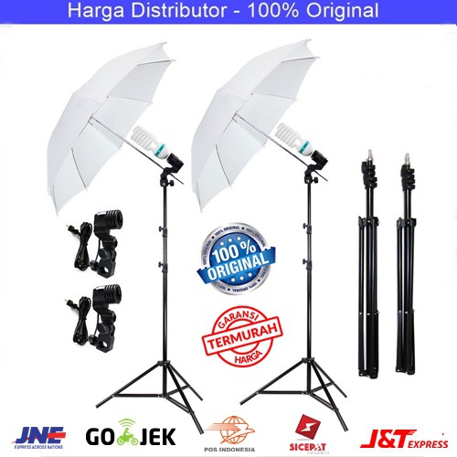 LAMPU STUDIO PRO LIGHTING - (Payung, Single Lamp Holder, Light Stand)
