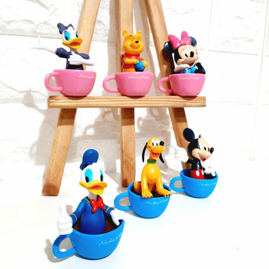 Mickey Mouse Disney Cake Topper Figure Set koleksi mainan anak murah