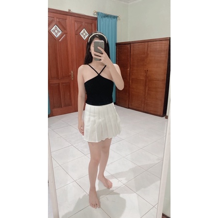 Noke crop top x korea atasan sexy tank backless baju wanita