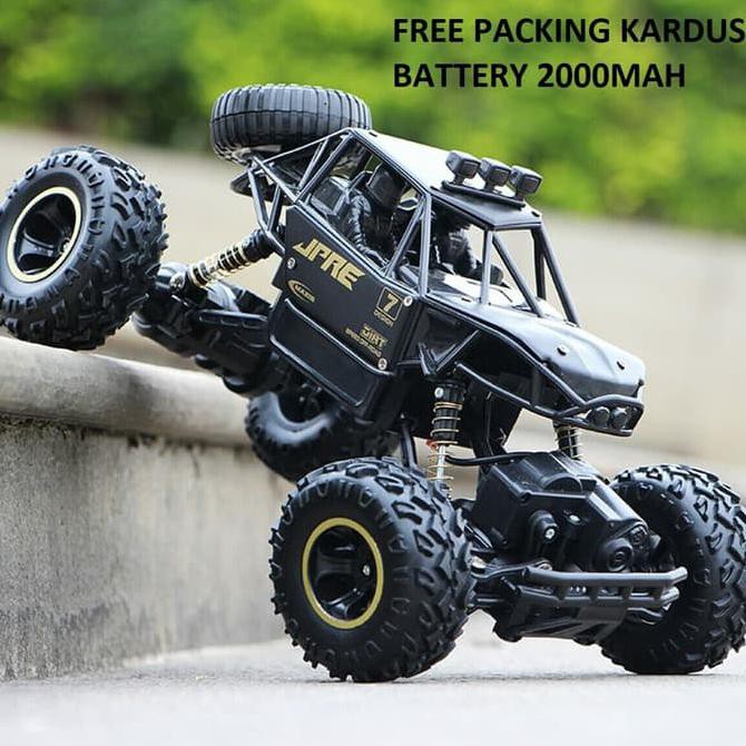 RC Mobil Mainan Rock Crawler 6241 JPRE 2000MAH 1:16 Offroad Truck 4WD - Hitam