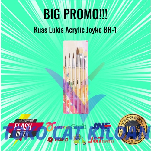 

Kuas Cat Air Cat Minyak Cat Akrilik Brush ISI 6 KUAS
