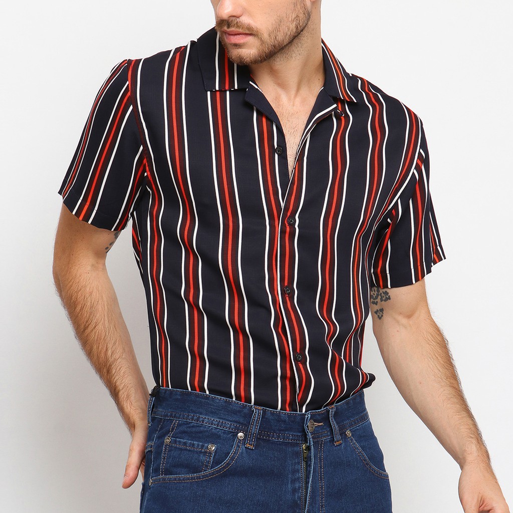 

VENGOZ Kemeja Stripe Pria - Arvel Casual Shirt