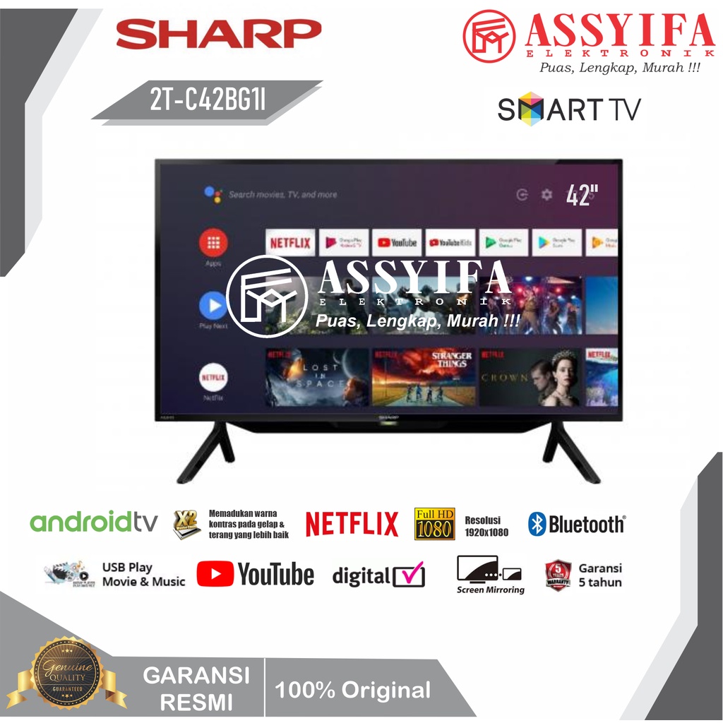TV LED SHARP ANDROID 42 INCH - 2TC 42BG1I