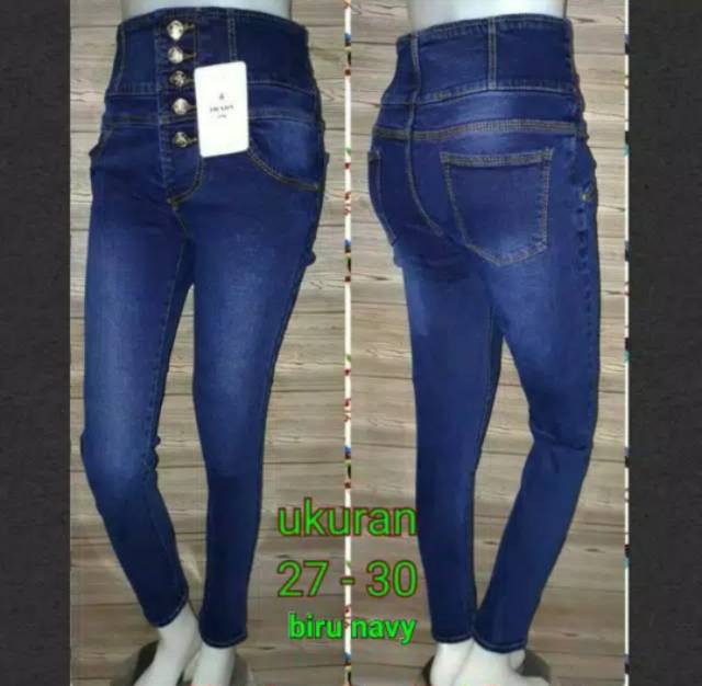 JEANS HW . CELANA HIGHWAIST . JEANSHW BUTTON . JEANS HW KANCING 5