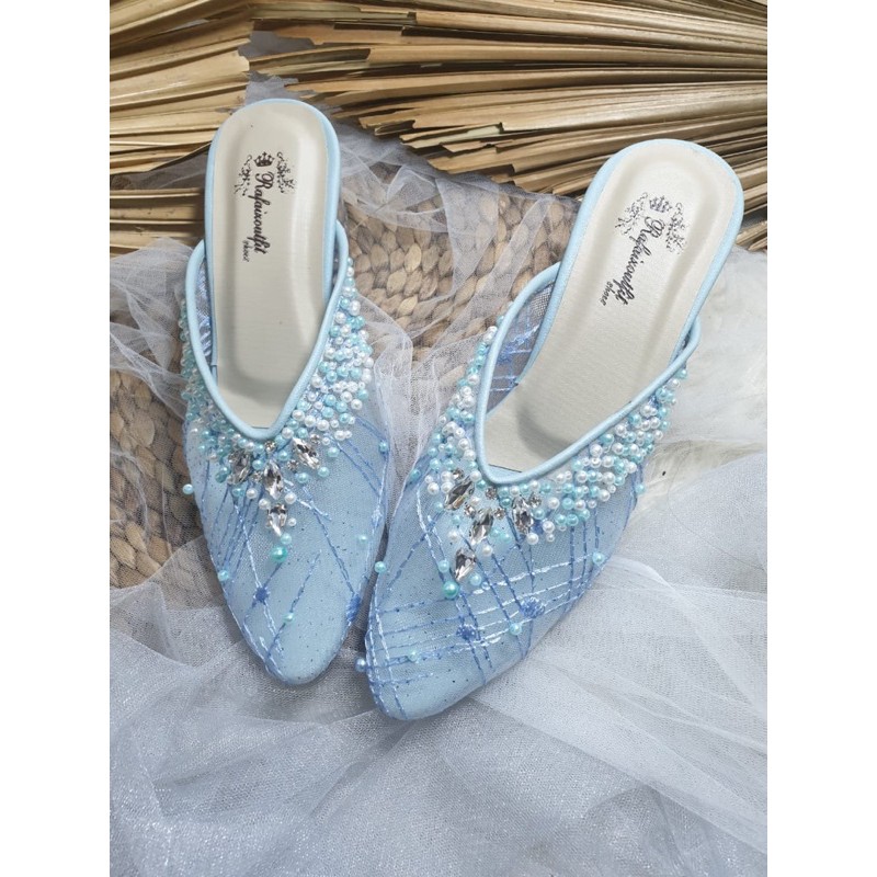 sepatu Yohanes babyblue tinggi 5cm