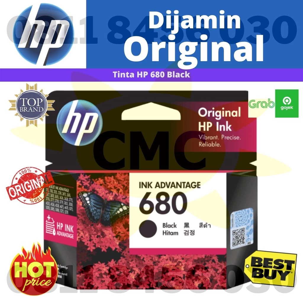 TINTA HP PRINTER 680 BLACK ORI