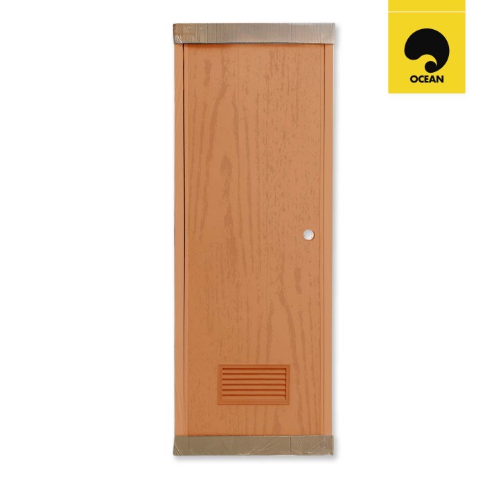 PINTU KAMAR MANDI / PINTU PVC URAT KAYU | 1 SET - OCEAN