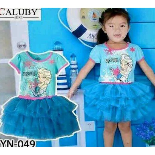 Baju Anak Perempuan Dress Baby Gaun Pesta Bayi Dres 3 4 5 Tahun Frozen