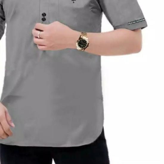 ☛ TOJIRO Baju Koko Pakaian Atasan Pria Muslim Dewasa Lengan Pendek Terbaru 2021 Jumbo Kekinian Katun