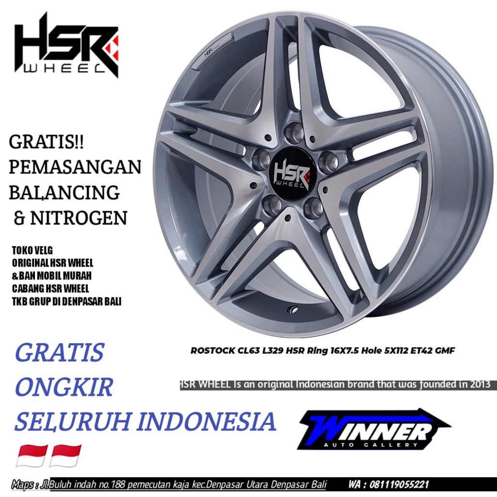 VELG MOBIL MERCY RING 16 PCD 5X112 HSR ROSTOCK HSR DI BALI