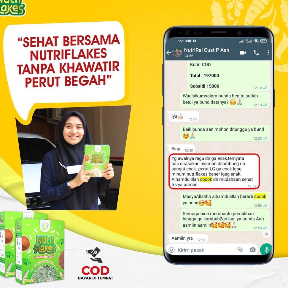 

Promo Hari ini / PnI NUTRIFLAKES SEREAL SEHAT SOLUSI ATASI ASAM LAMBUNG 1 BOX 280gr /Terhitz