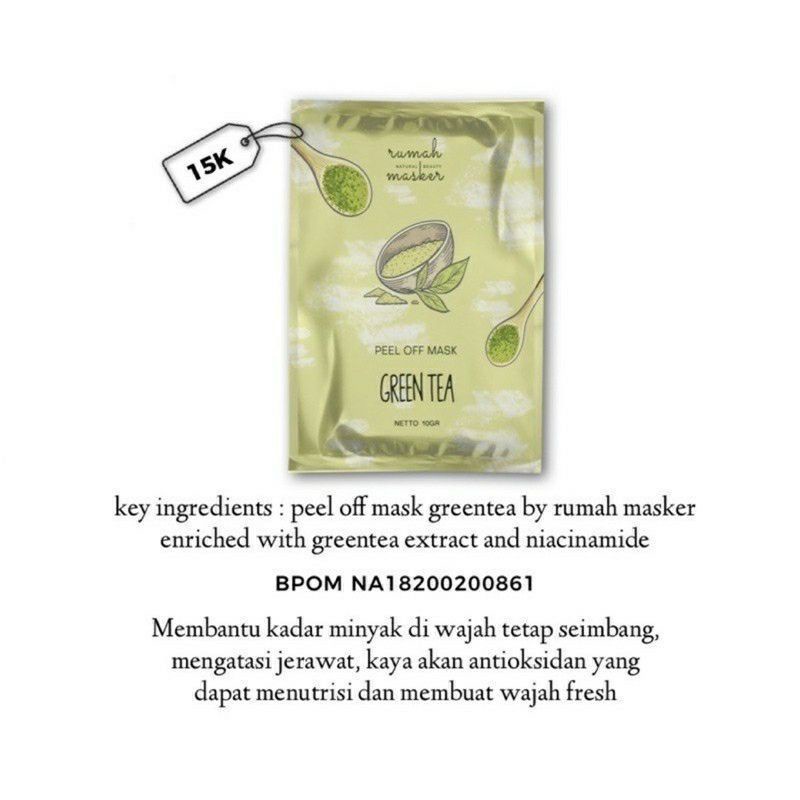 (READY PROMO TERMURAH) BPOM PEEL OFF MASK BY RUMAH MASKER 10GR, 25gr, 60gr