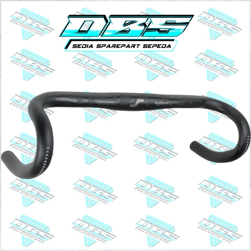 DROP BAR STRUMMER AEROFLOW 31.8 BLACK ALLOY HANDLE BAR DROPBAR STANG