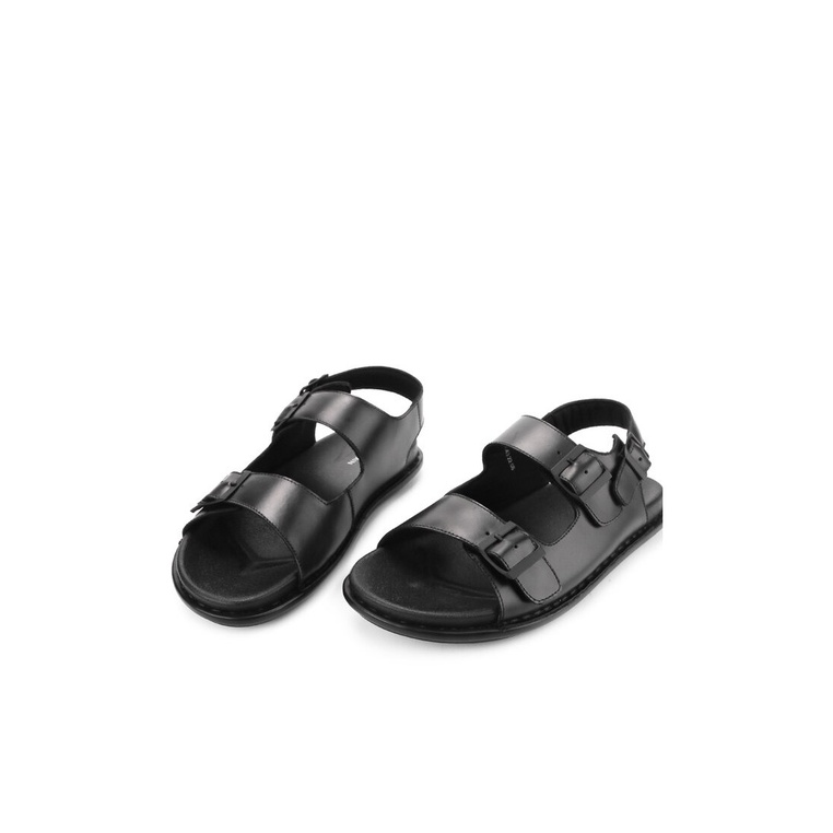 OM26 SANDAL SLINGBACK OBERMAIN PRIA ORIGINAL CASUAL KULIT ASLI HITAM