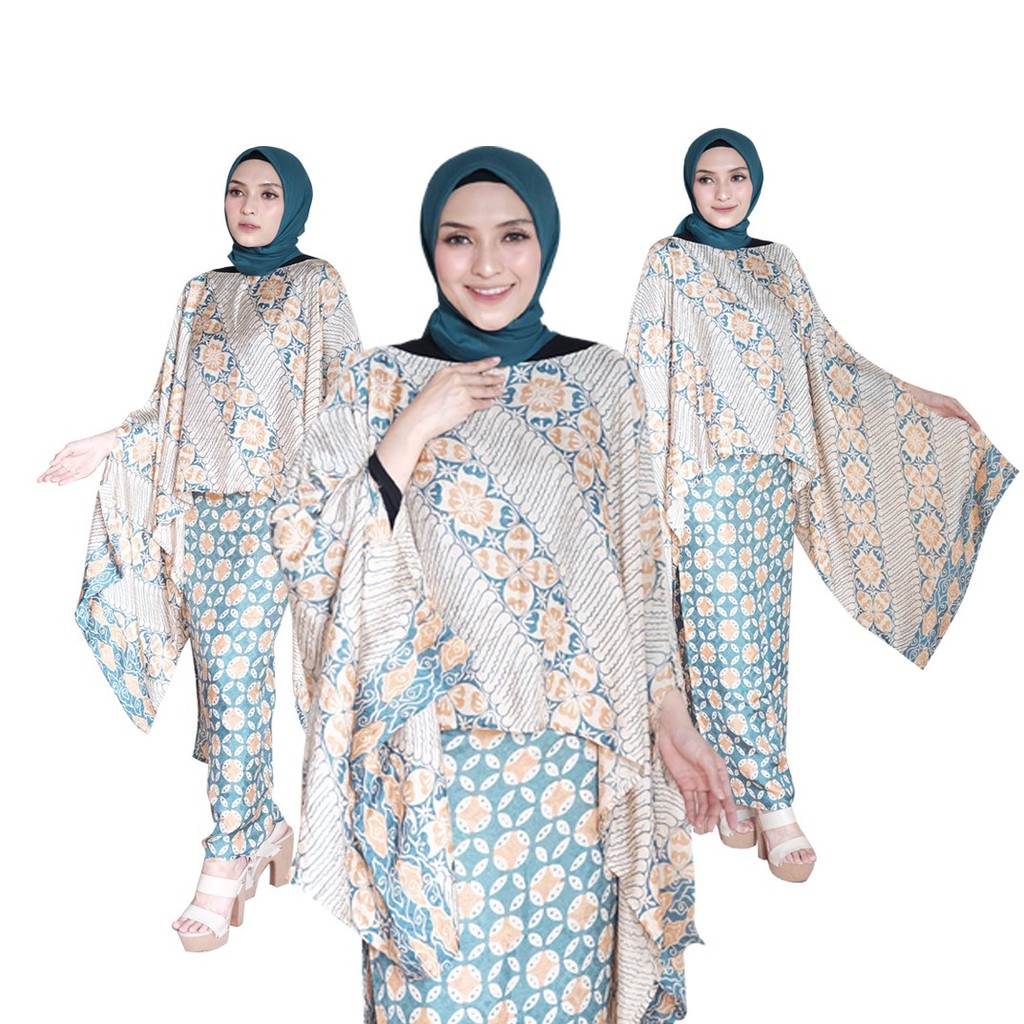  Setelan  Batik Stelan Set Batik Kondangan  Wanita Viscose 