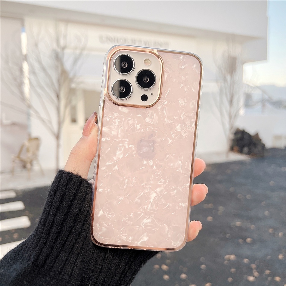 Soft Case Hp Dengan Glitter Warna Pink Untuk iPhone 13 / 12 / 11promax / XR / XS Max / X / 7 / 8plus / SE 2020