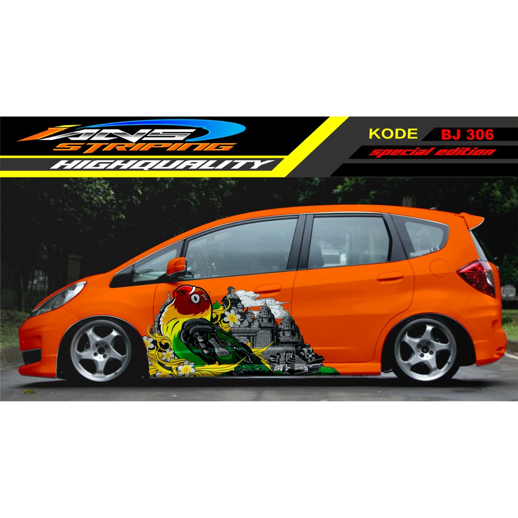 STIKER MOBIL JAZZ, BRIO, AGYA, YARIS, SIGRA / DECAL STICKER MOBIL / STICKER MOBIL BURUNG