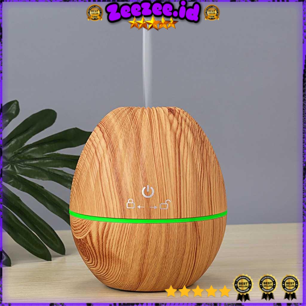 Kongyide Air Humidifier Aromatherapy Diffuser Wood 130ml - AJ-510 [Coklat Muda]