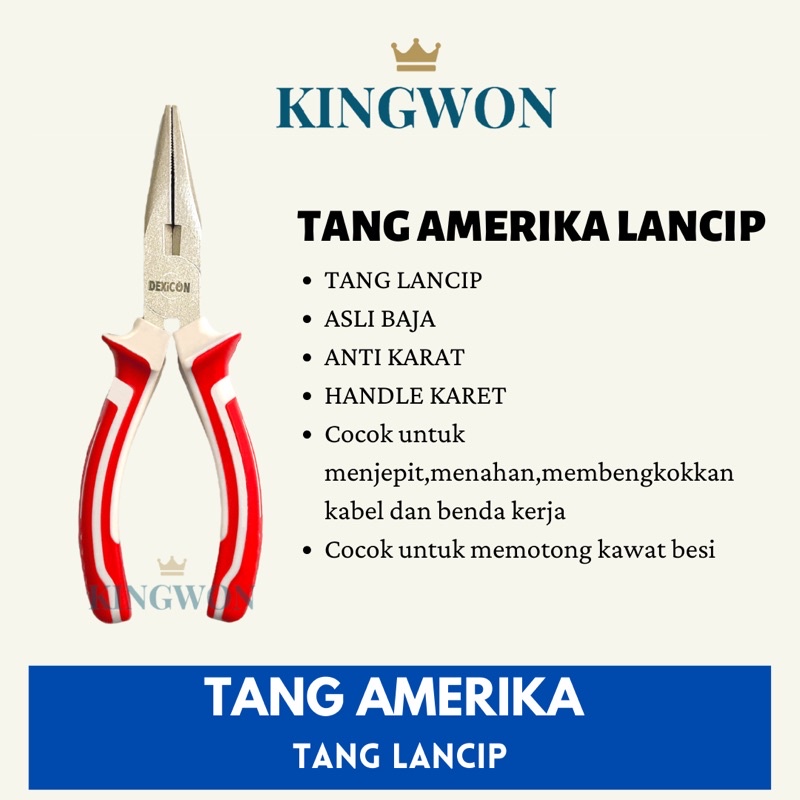 TANG POTONG KOMBINASI LANCIP ASLI BAJA /TANG SERBAGUNA ANTI KARAT BERKUALITAS DEXICON