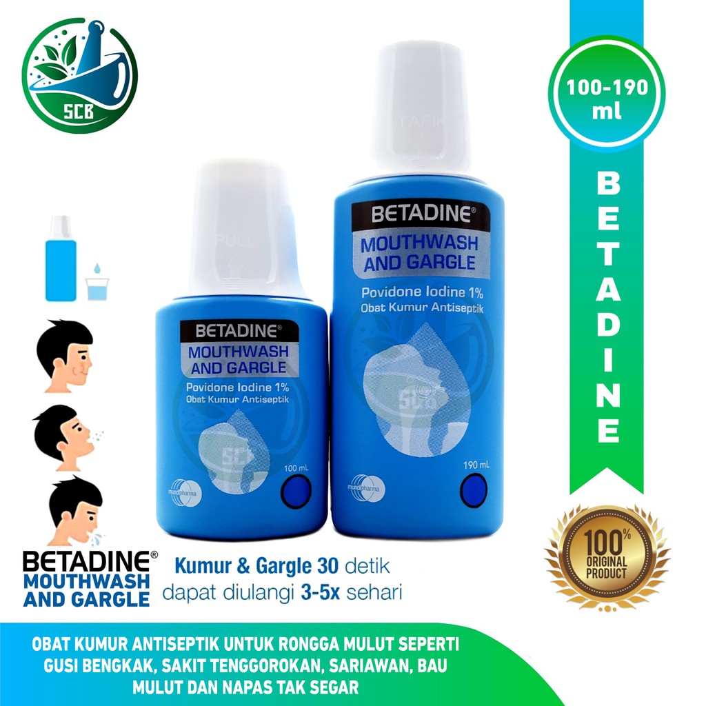 Betadine Mouthwash And Gargle Varian - Obat Kumur Antiseptik (Betadine Kumur)