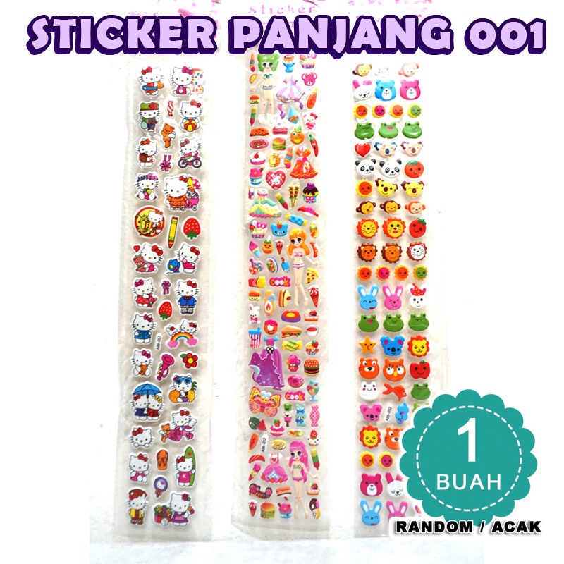 

Sticker Panjang Embos STICKER EMBOS PANJANG karakter - STICKER PANJANG 001 Satuan STIKER EMBOS panjang 30 cm- sticker timbul panjang