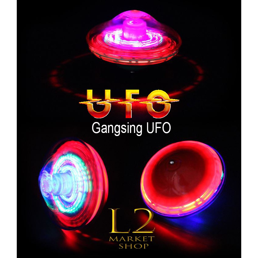 Gasing/Gangsing UFO GYRO + Music + Lampu LED / Mainan anak/mainan murah