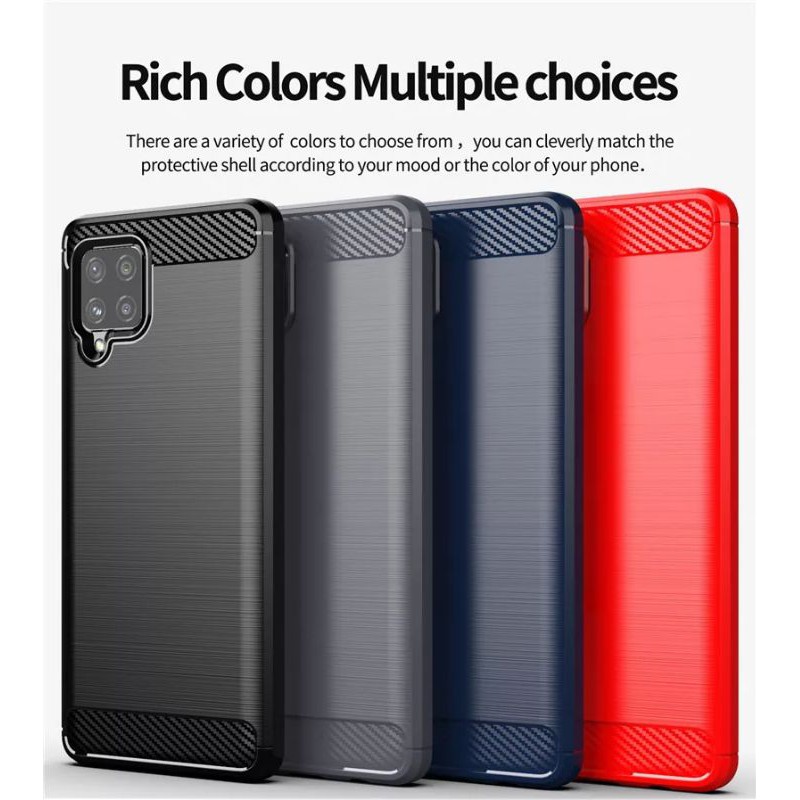 Softcase Case Slim Carbon Fiber Hitam Realme C15 - Casing Karbon Tpu Realmi C15 Back Cover Premium