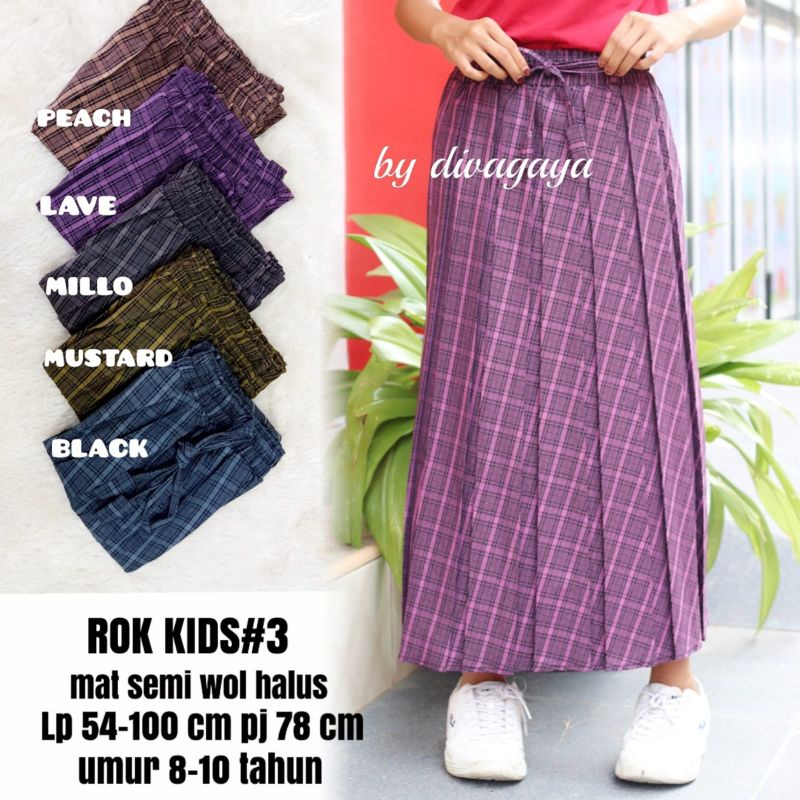 ROK PLISKET ANAK ORI BY DIVA UMUR 8-10 TAHUN