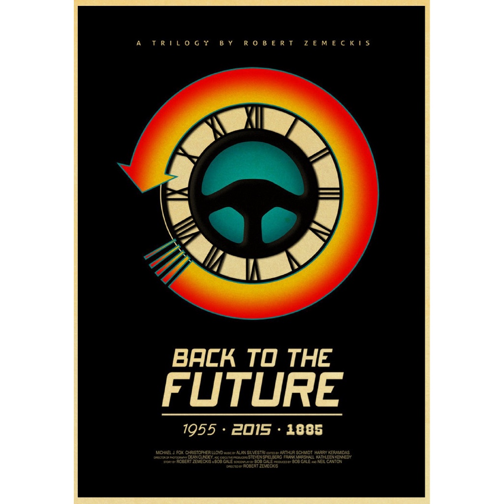 Poster Stiker Dinding Desain Back To The Future Film Propaganda Bahan Kanvas Gaya Retro Untuk Dekorasi Rumah