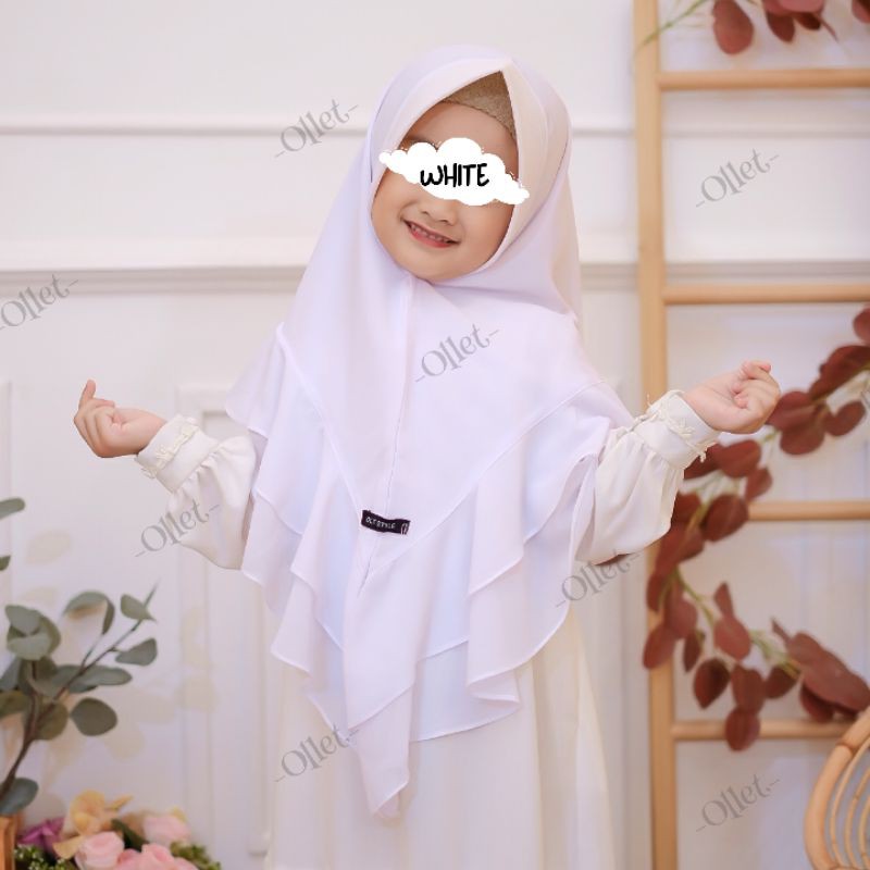 Khimar Layer Babydoll Ollet / Jilbab anak / khimar anak