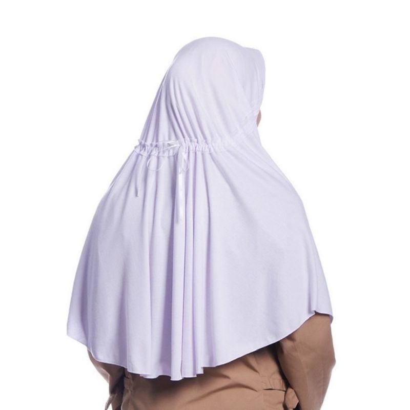 JILBAB/KERUDUNG SEKOLAH BERGO WARNA PUTIH BAHAN KAOS UNTUK ANAK SD SMP DAN SMA HIJAB INSTAN ANAK REMAJA DEWASA HIJAB KATUN KAOS