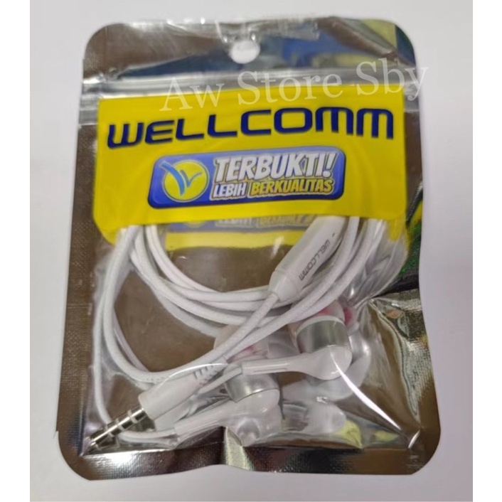 Headset Extra Bass Stereo Earphone Plus Microfon By Wellcomm H-M10