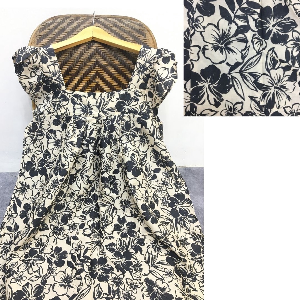 Daster Sambung Viral PART 2 - Daster Payung - Daster Perca - Daster Busui Rayon-dark grey flower yks