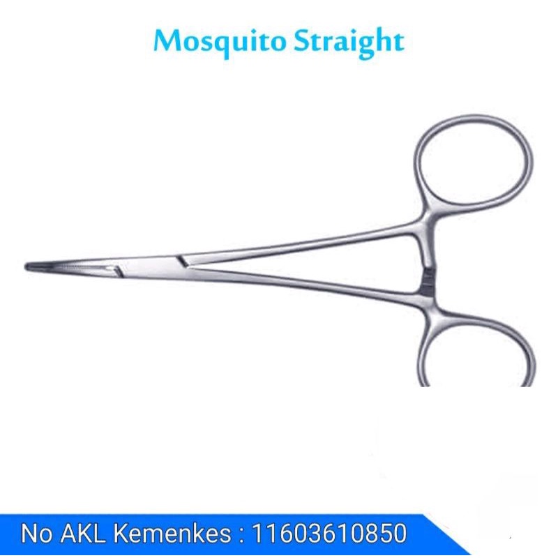 Halstead Mosquito Forcep Straight 12.5 cm Klem Mosquito Lurus Klem Arteri