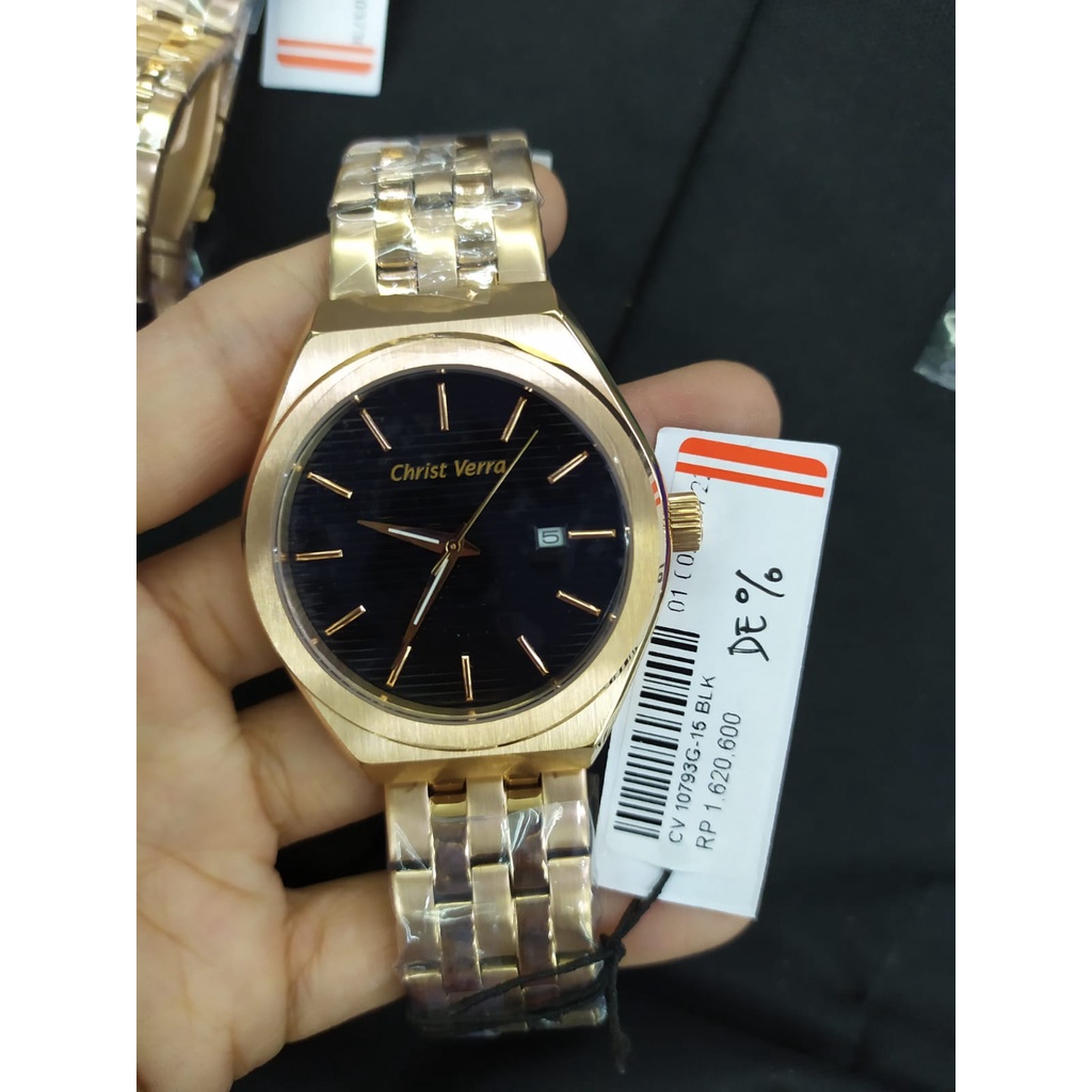 Jam Tangan Pria dan Wanita Christ Verra 10793G dan 10793L Original