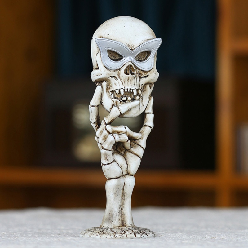 Cermin Kecil Bahan Resin Desain Cakar Hantu Tengkorak Halloween Gaya Retro Untuk Dekorasi Meja Kamar Tidur