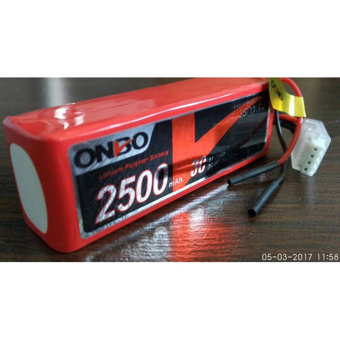 Lipo Transmitter Battery 3s 11.1v 2500mah 3c Onbo Power