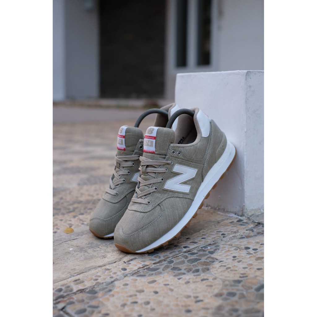 jual sepatu pria wanita New Balance 574 Green original murah sneakers running fashion
