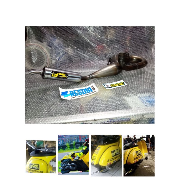 knalpot racing vespa buang kanan kompetisi kualitas bagus from B'ONE EXHAUST