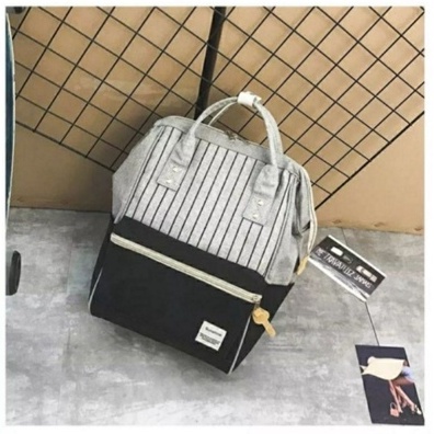 Ransel anello Tas Backpack Wanita Motif Stripe Kombinasi Warna