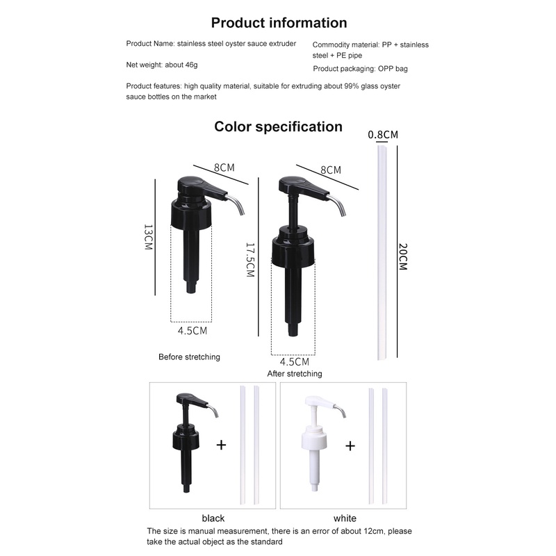 Nozzle Botol Minyak Sirup Model Pompa Tekan Portabel Untuk Dapur