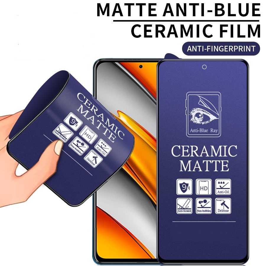 TEMPERED GLASS anti blue iPhone 11 Pro Max 12 Pro Max 12 Mini pelindung layar Radiasi bluelight biru MATTE ANTI gores GLARE CERAMIC SHIELD NANO minyak pecah full screen layar