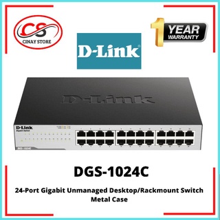 D-Link DGS-1024C / DGS-1024D 24-Port Unmanaged Gigabit Switch (Metal)