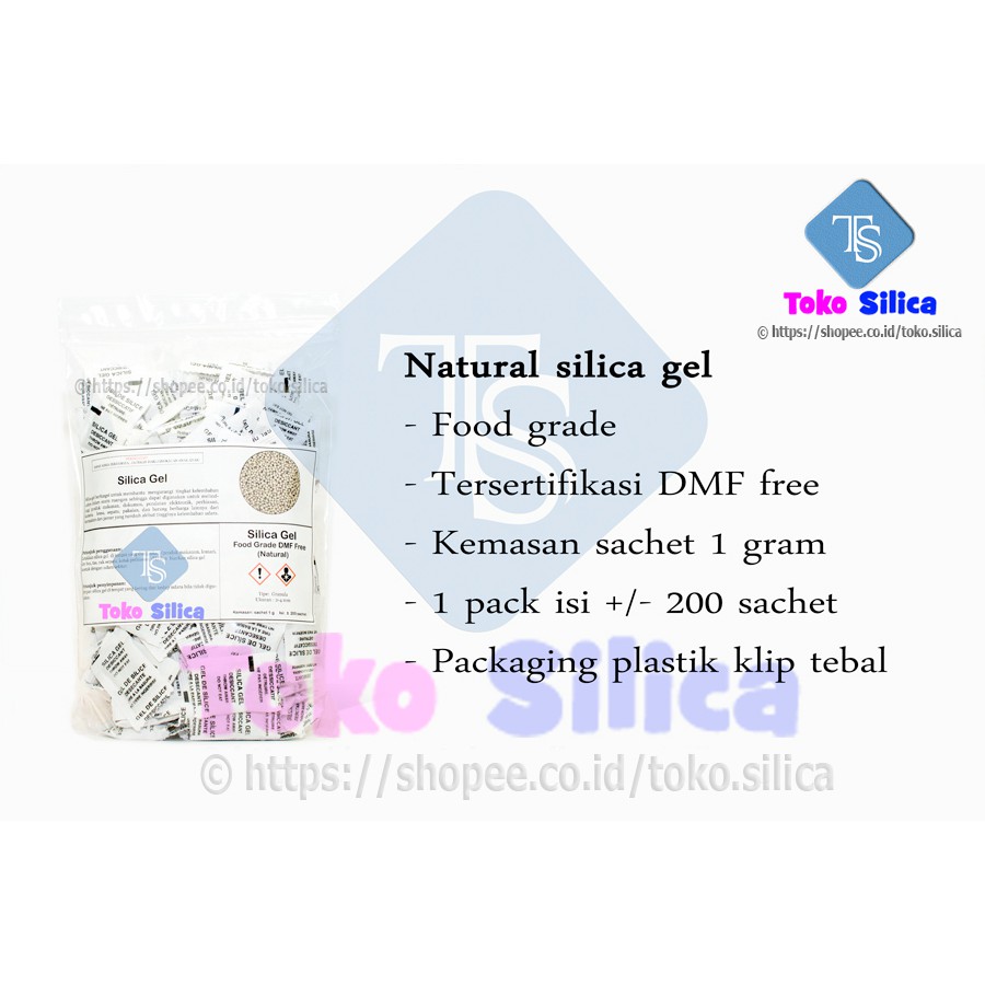 Jual Silica Gel Natural 200 Sachet Shopee Indonesia